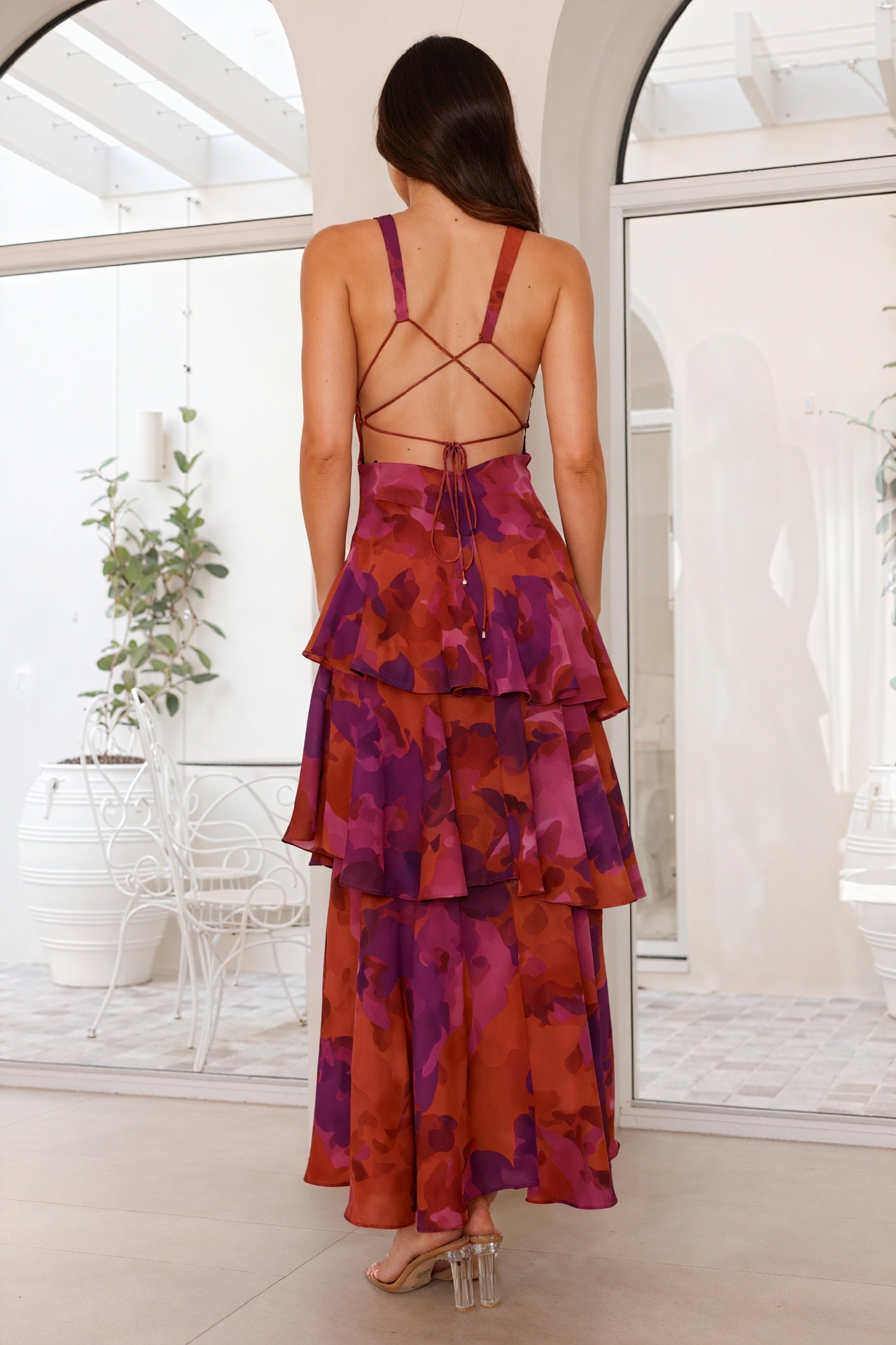 Desiré | Vestido con Estampado Floral y Escote Profundo