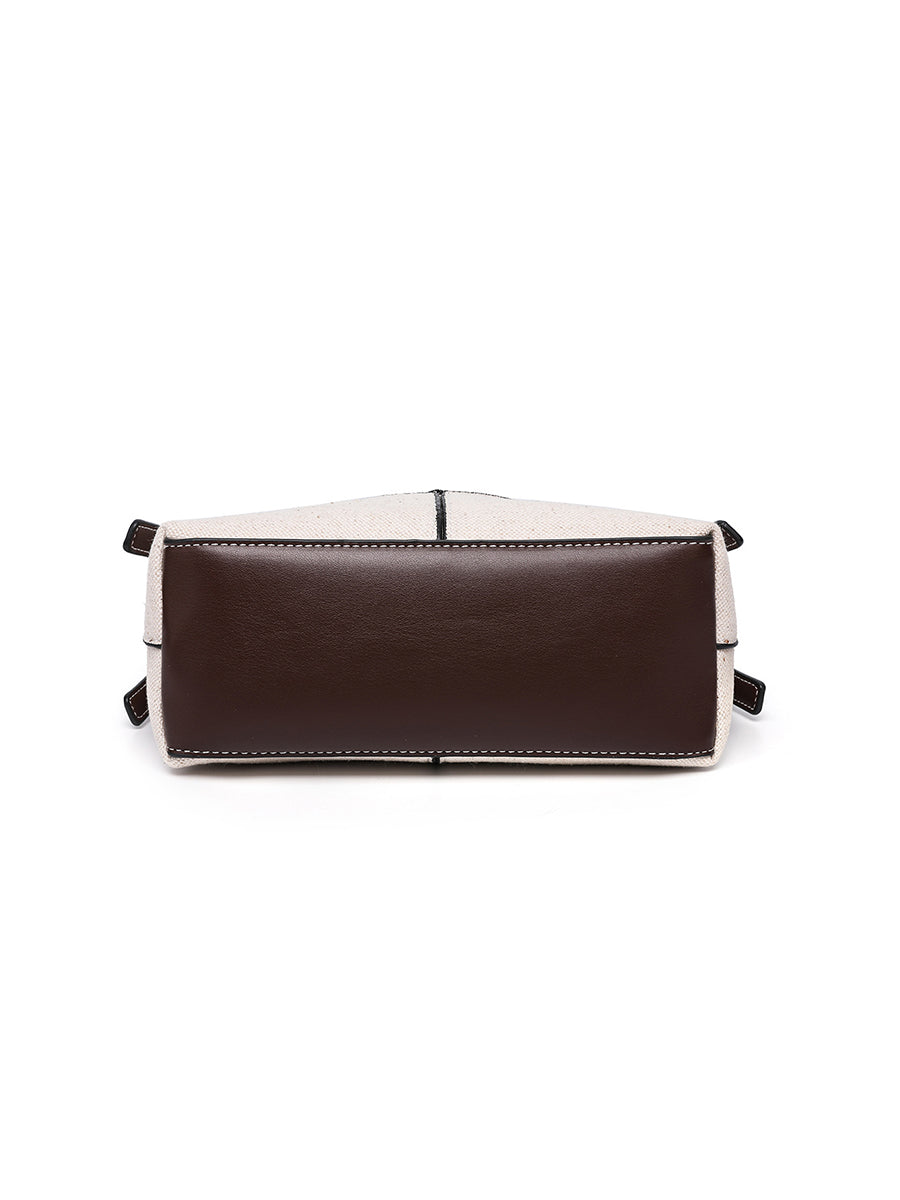 Bolso de Lona con Cremallera Dorada