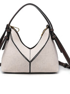 Bolso de Lona con Cremallera Dorada