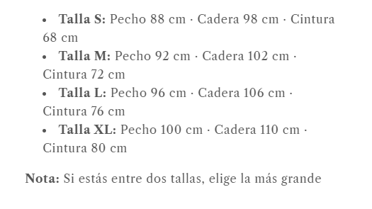 Guía de tallas