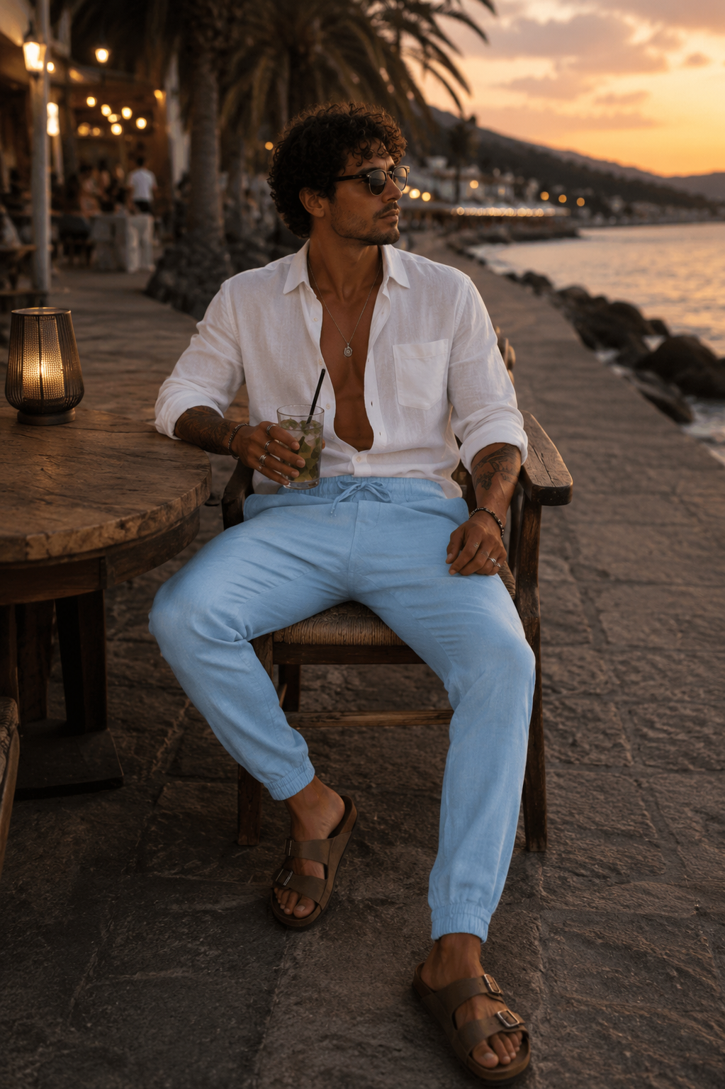 Mateo | Pantalones de Playa de Lino