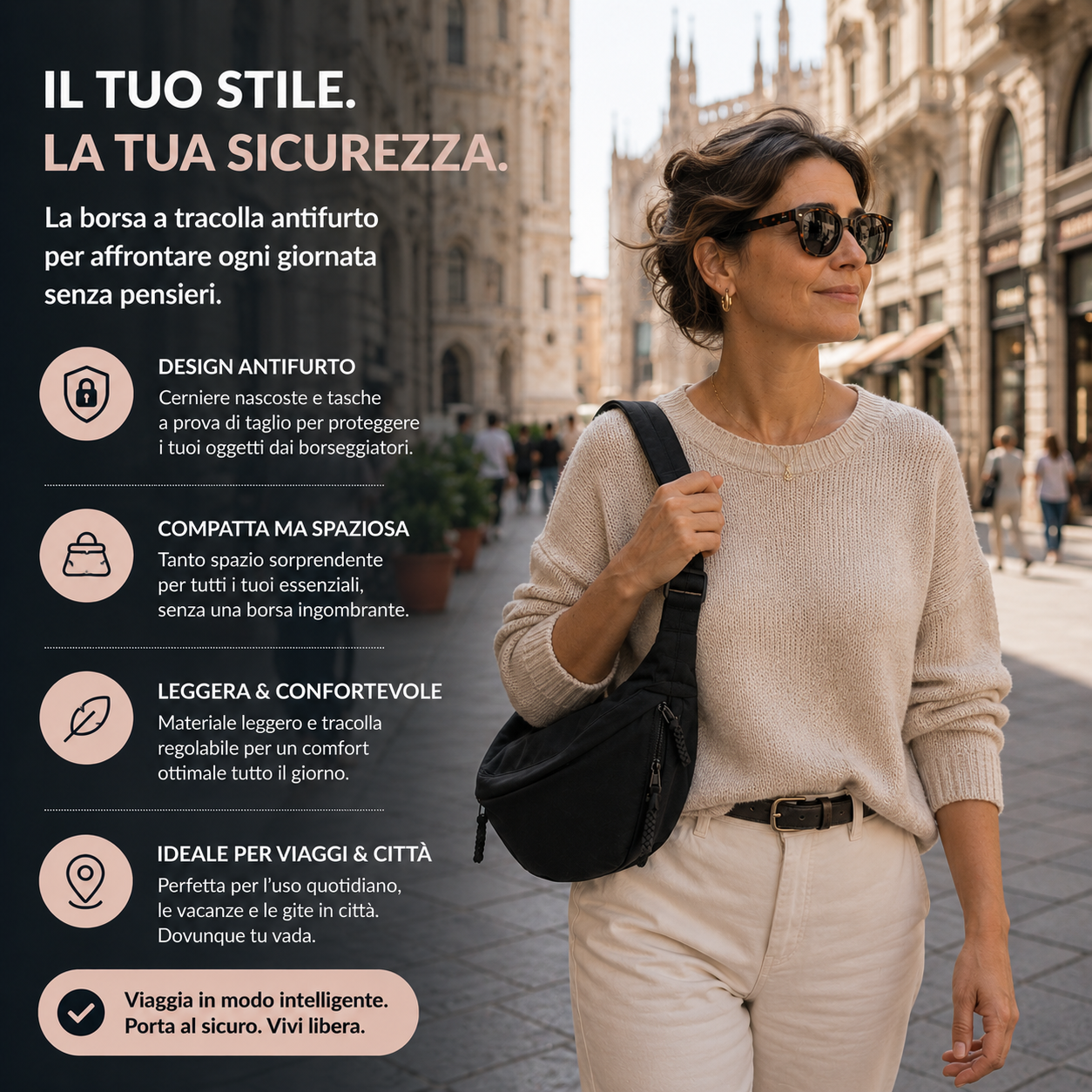 Paola | Borsa a Spalla Nero