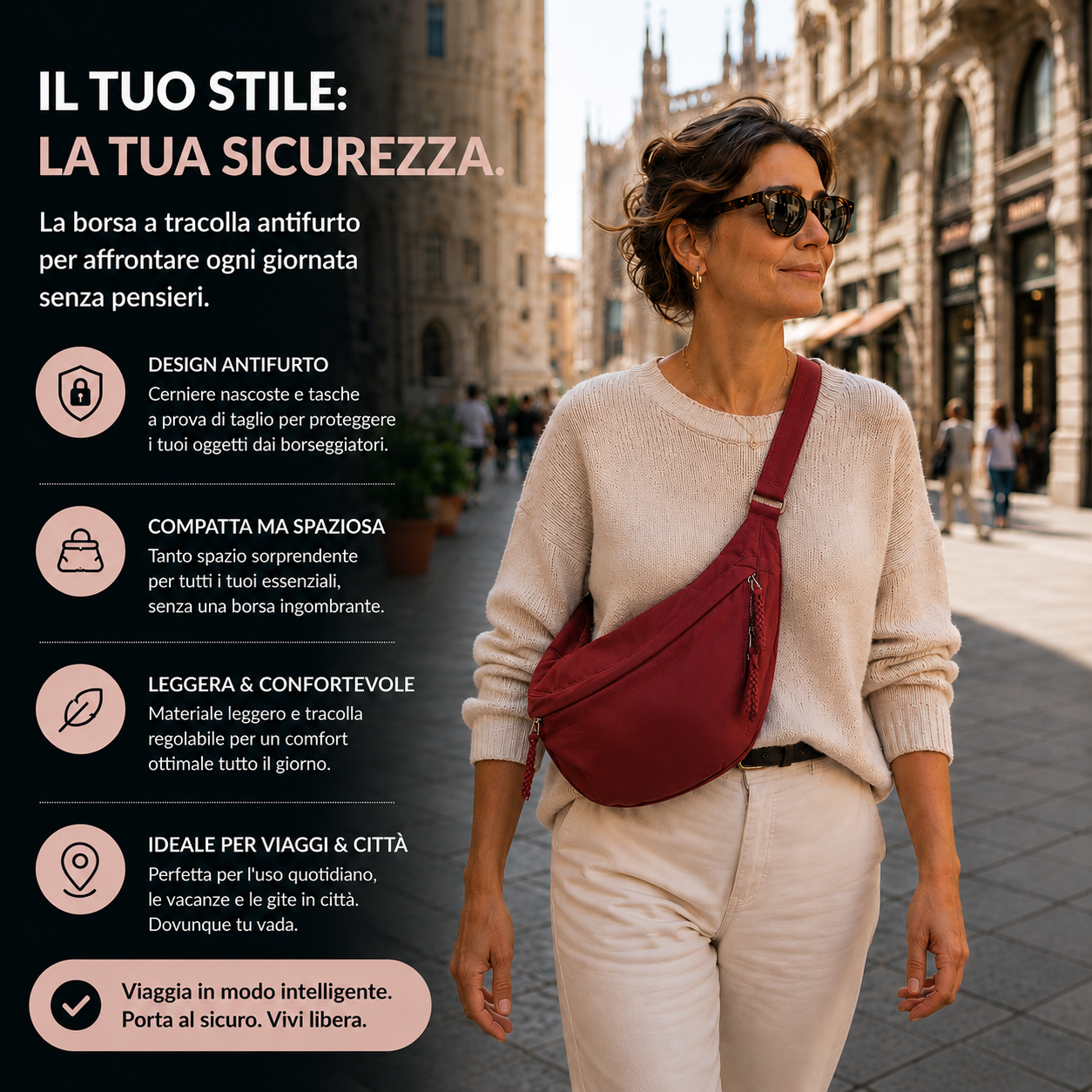 Serafina | Borsa a Spalla Bordeaux
