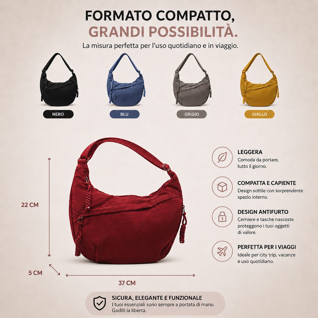 Rossana | Borsa a Spalla Beige