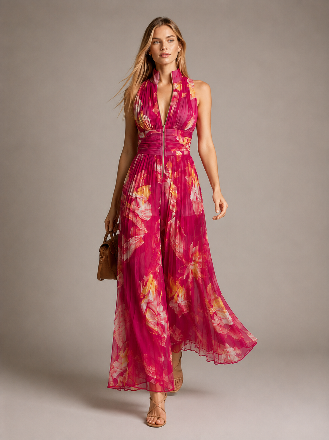 LEILA | MONO PLISADO FLORAL