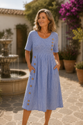 Lucía | Vestido midi a rayas