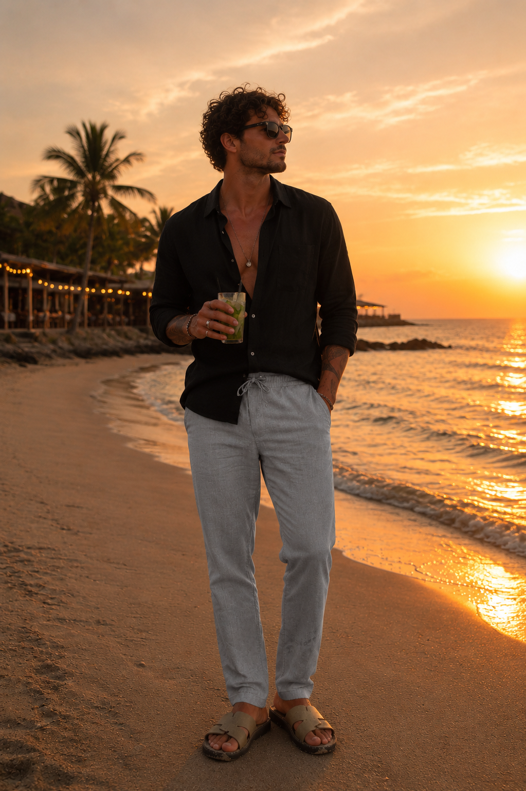 Mateo | Pantalones de Playa de Lino
