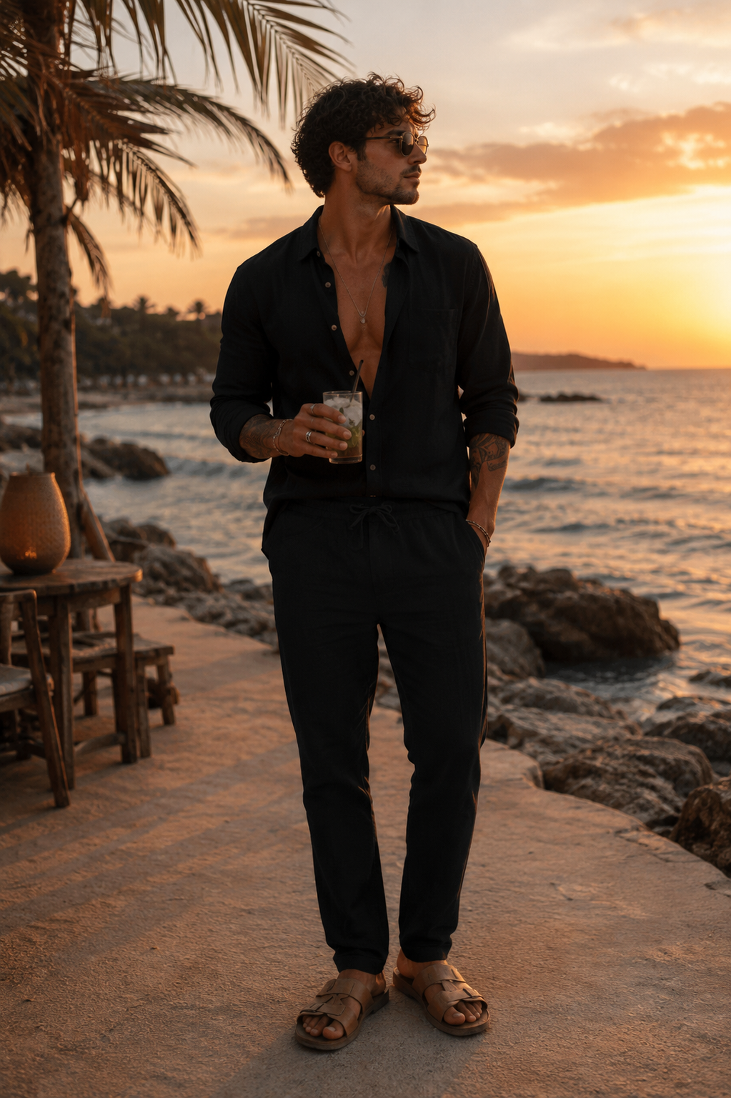 Mateo | Pantalones de Playa de Lino