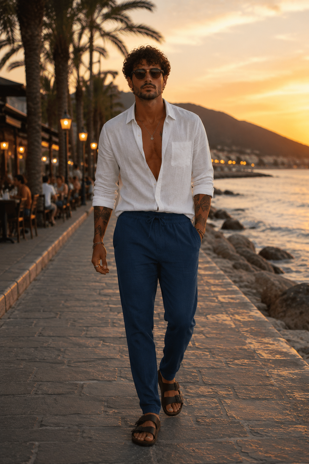Mateo | Pantalones de Playa de Lino