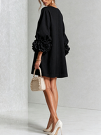 Vestido Elegante con Botones y Diseño Floral
