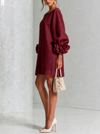 Vestido Elegante con Botones y Diseño Floral