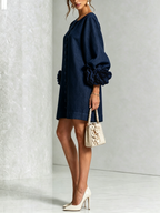 Vestido Elegante con Botones y Diseño Floral