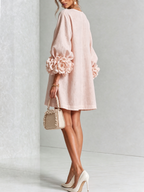 Vestido Elegante con Botones y Diseño Floral