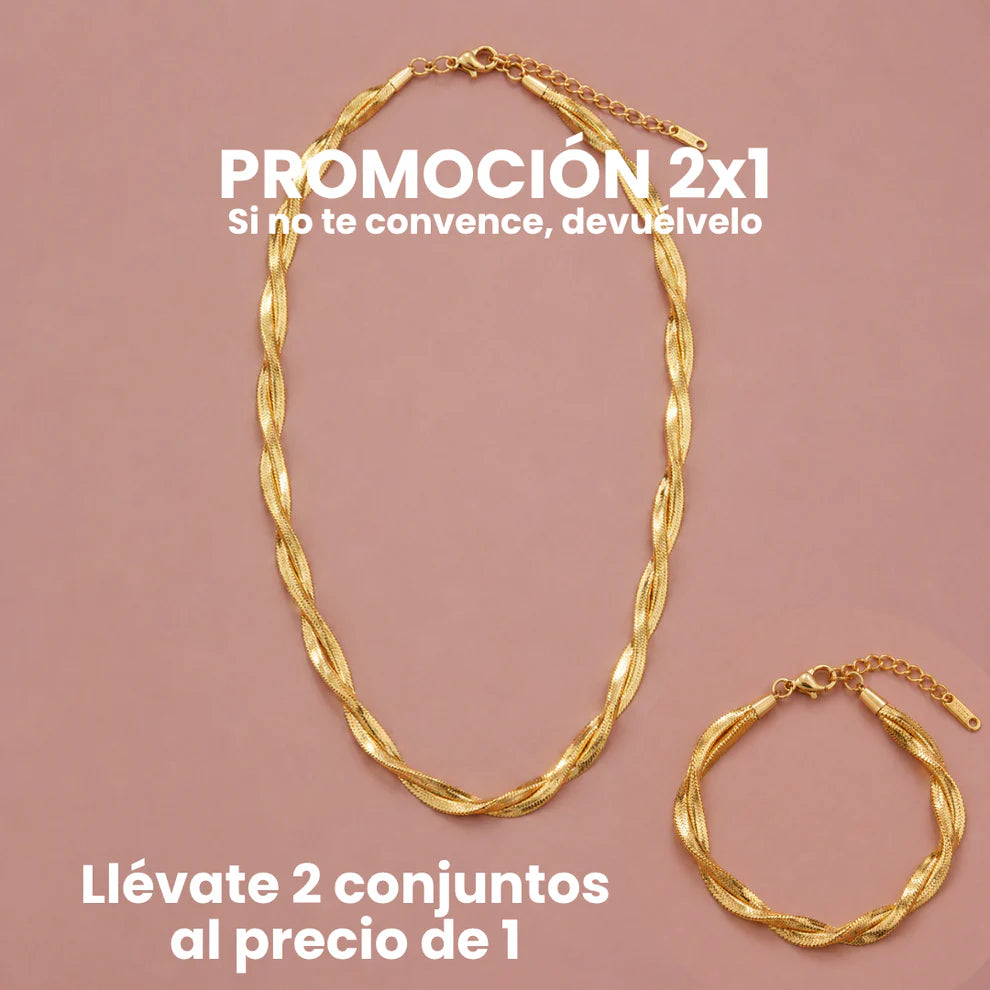 PROMO 2x1 CONJUNTO DE ESPIGA TRENZADA