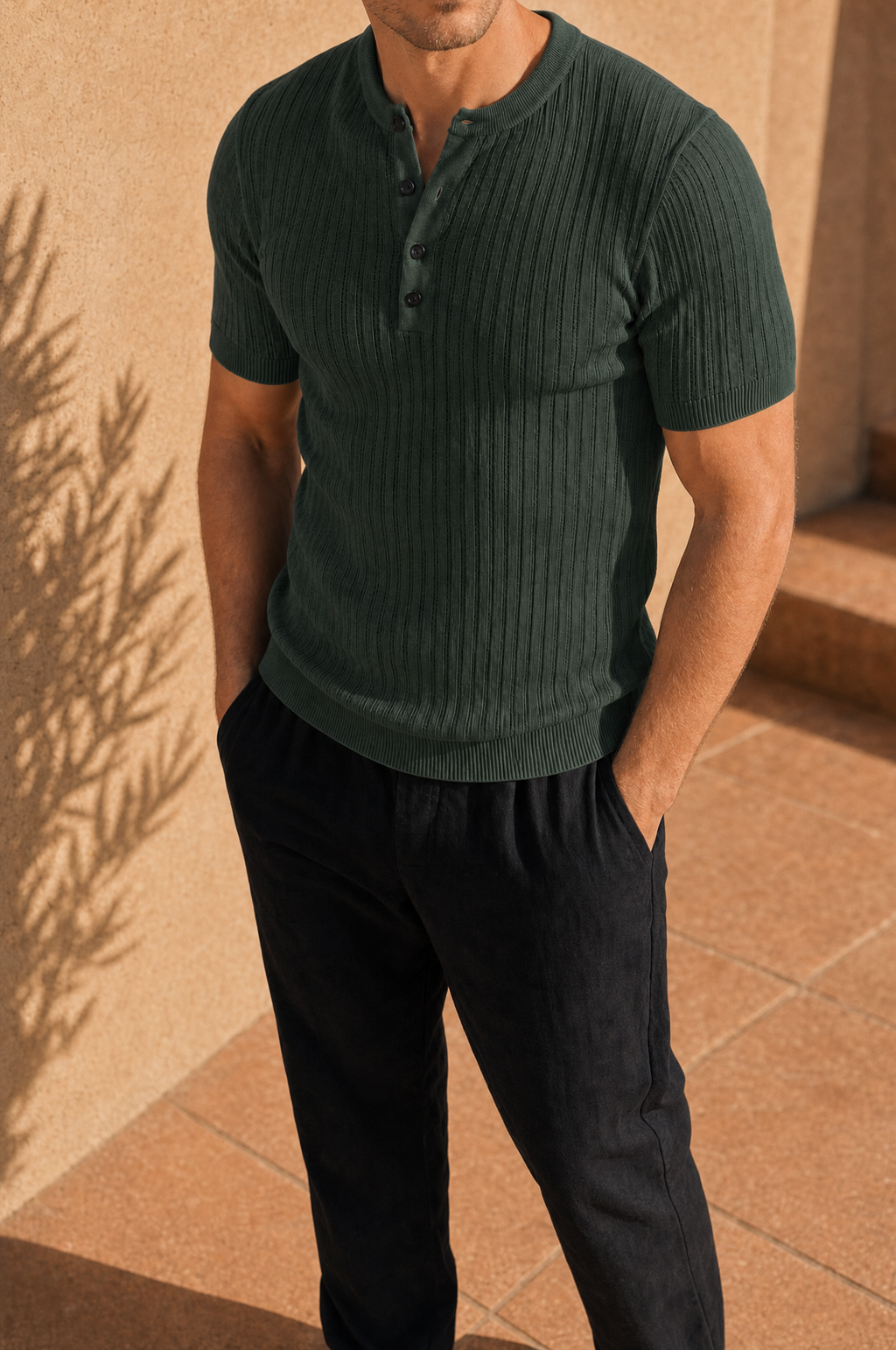 CAMISETA HENLEY SLIM FIT