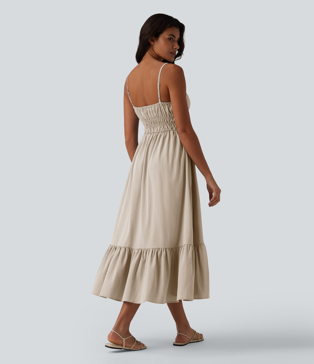 VESTIDO INFORMAL EFECTO LINO