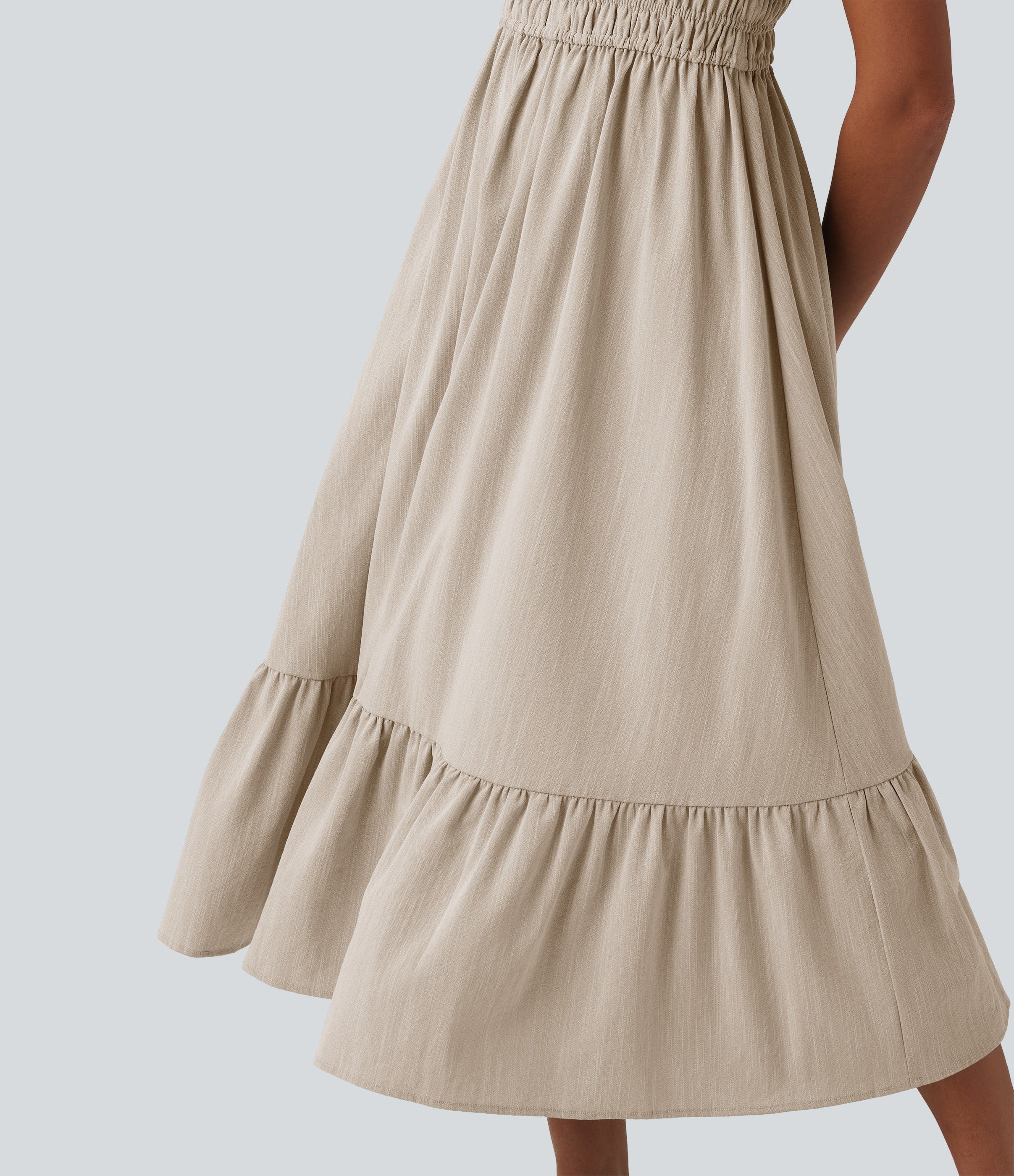 VESTIDO INFORMAL EFECTO LINO
