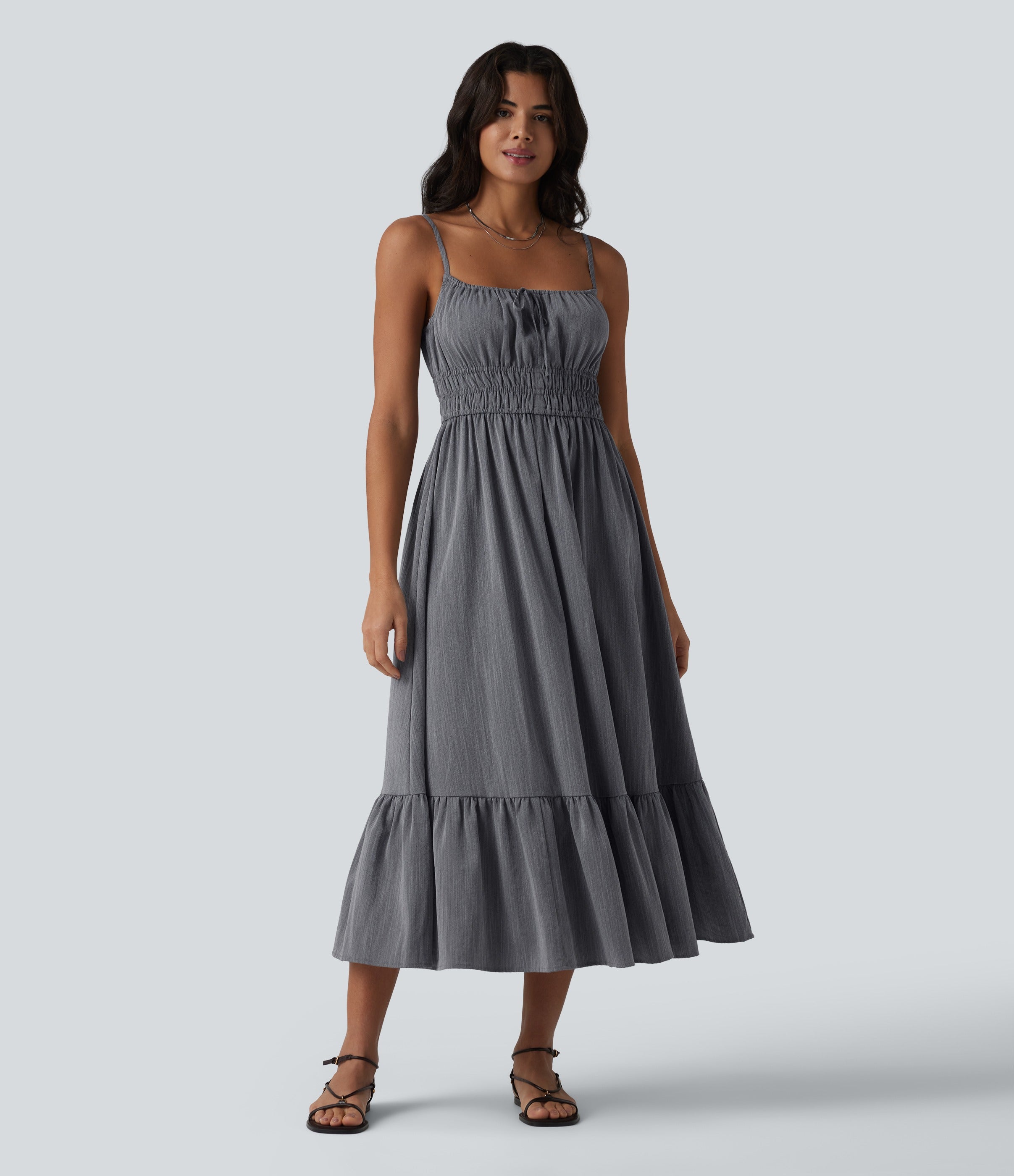 VESTIDO INFORMAL EFECTO LINO
