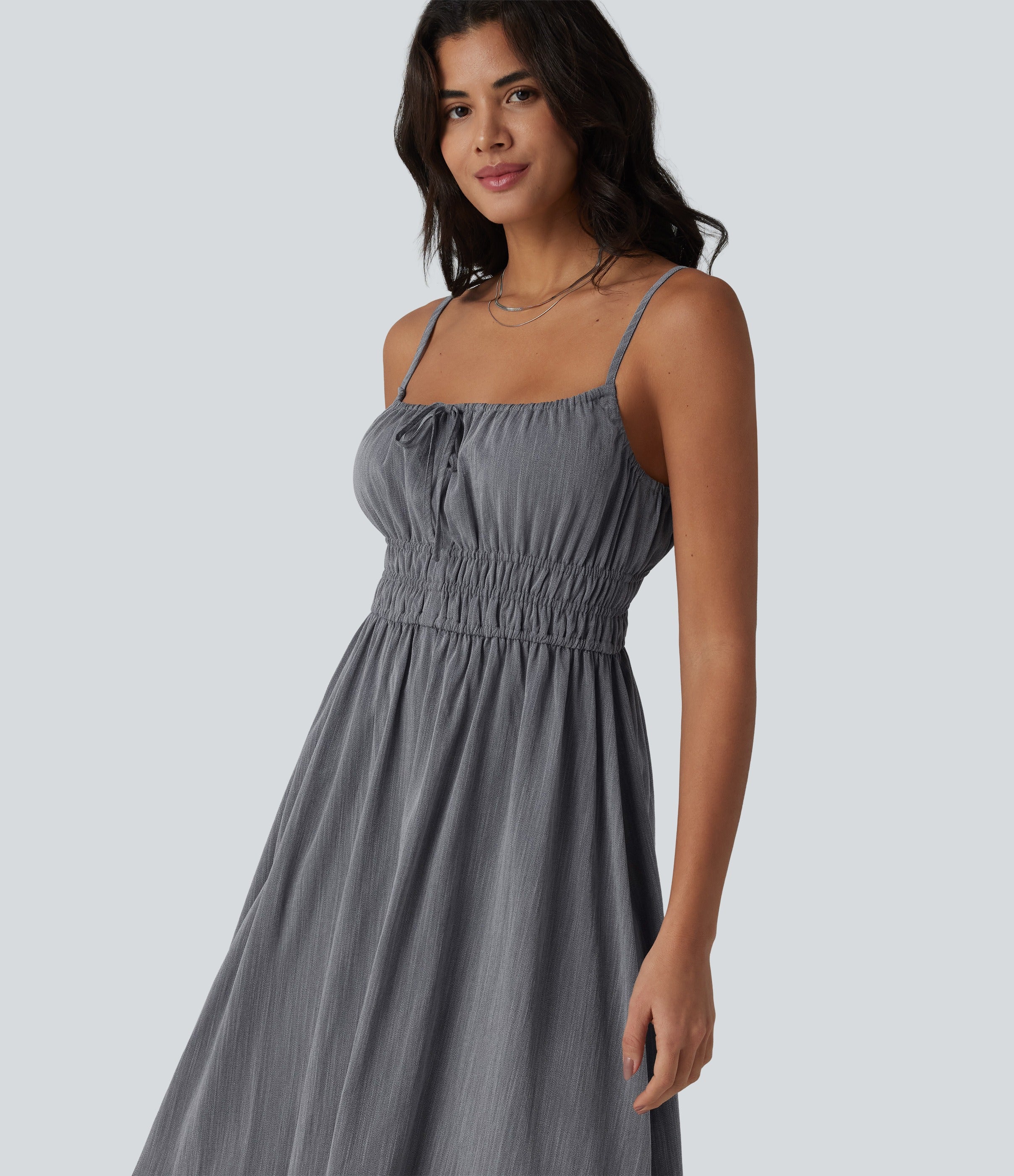 VESTIDO INFORMAL EFECTO LINO