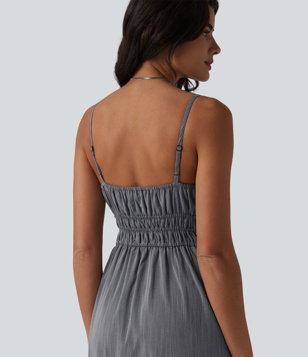 VESTIDO INFORMAL EFECTO LINO
