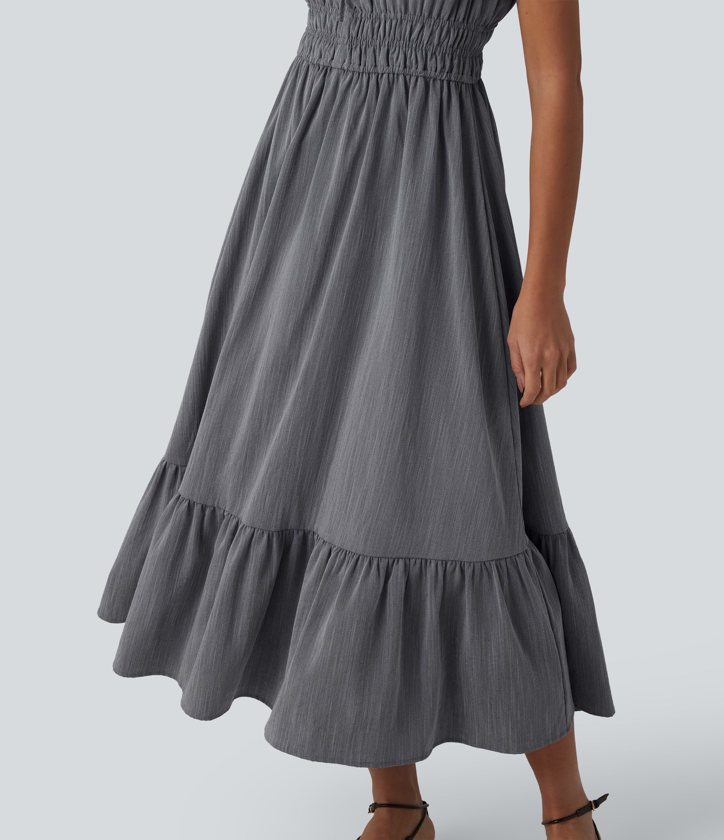 VESTIDO INFORMAL EFECTO LINO