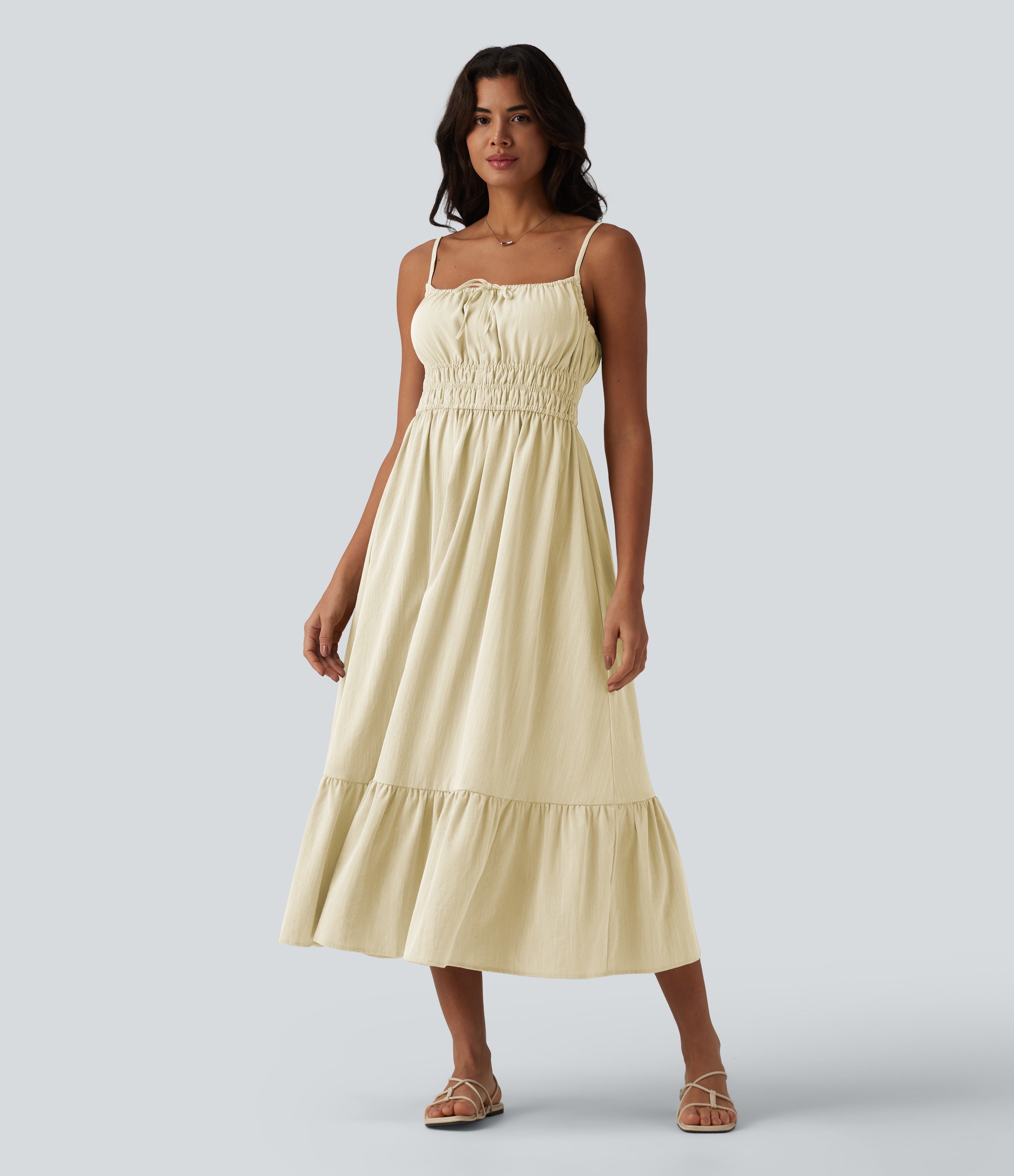 VESTIDO INFORMAL EFECTO LINO