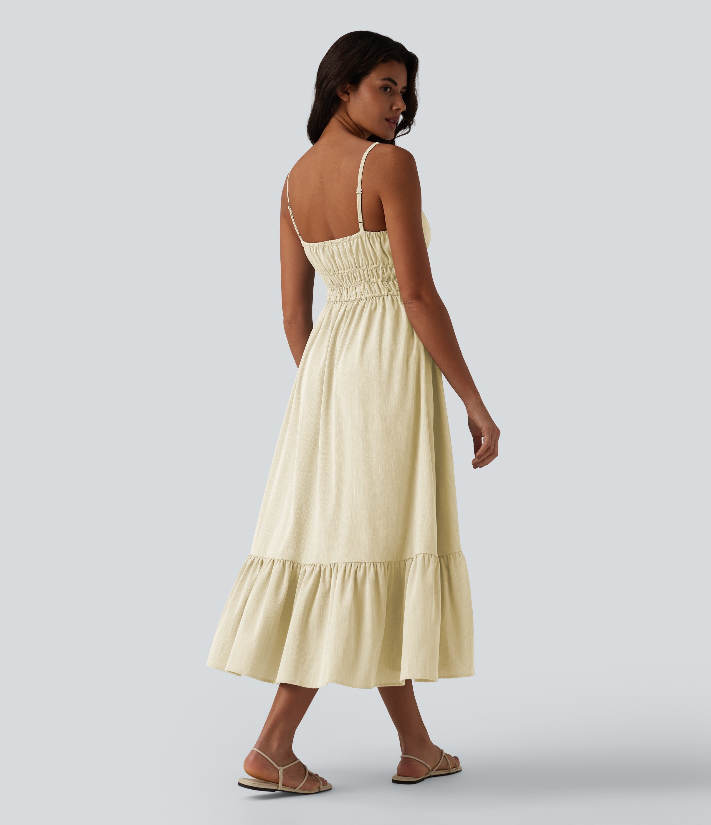 VESTIDO INFORMAL EFECTO LINO
