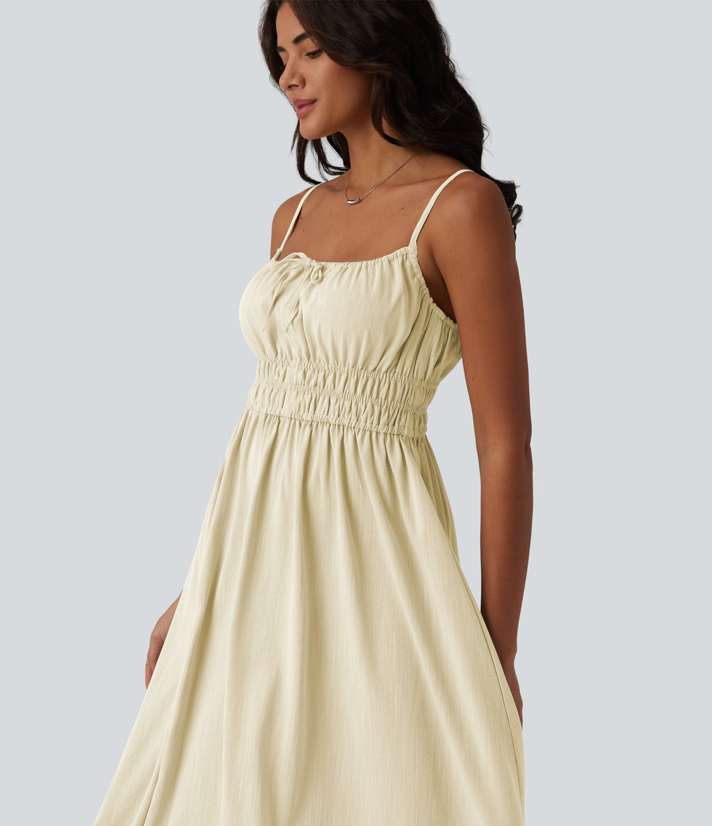 VESTIDO INFORMAL EFECTO LINO