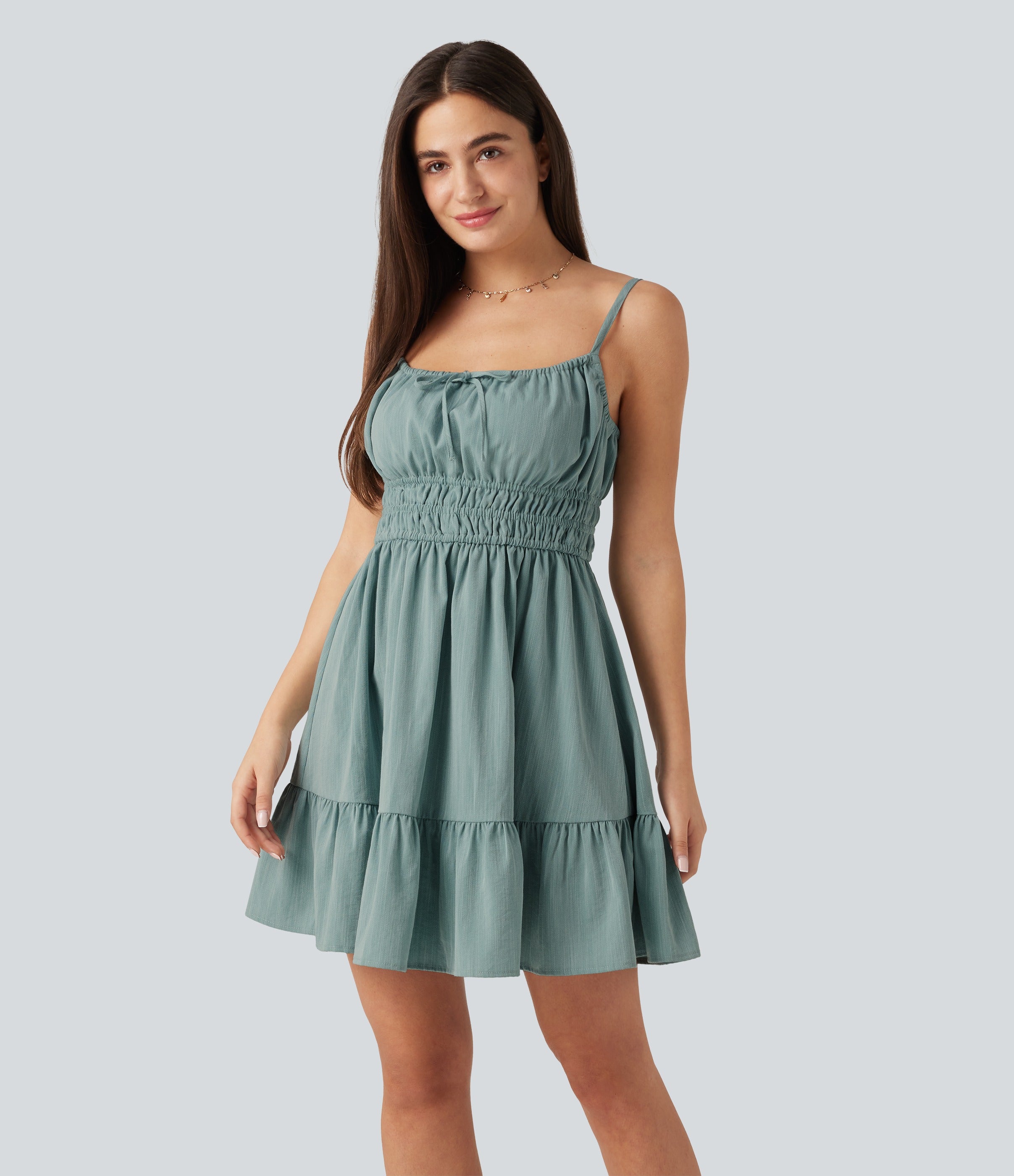 VESTIDO INFORMAL EFECTO LINO