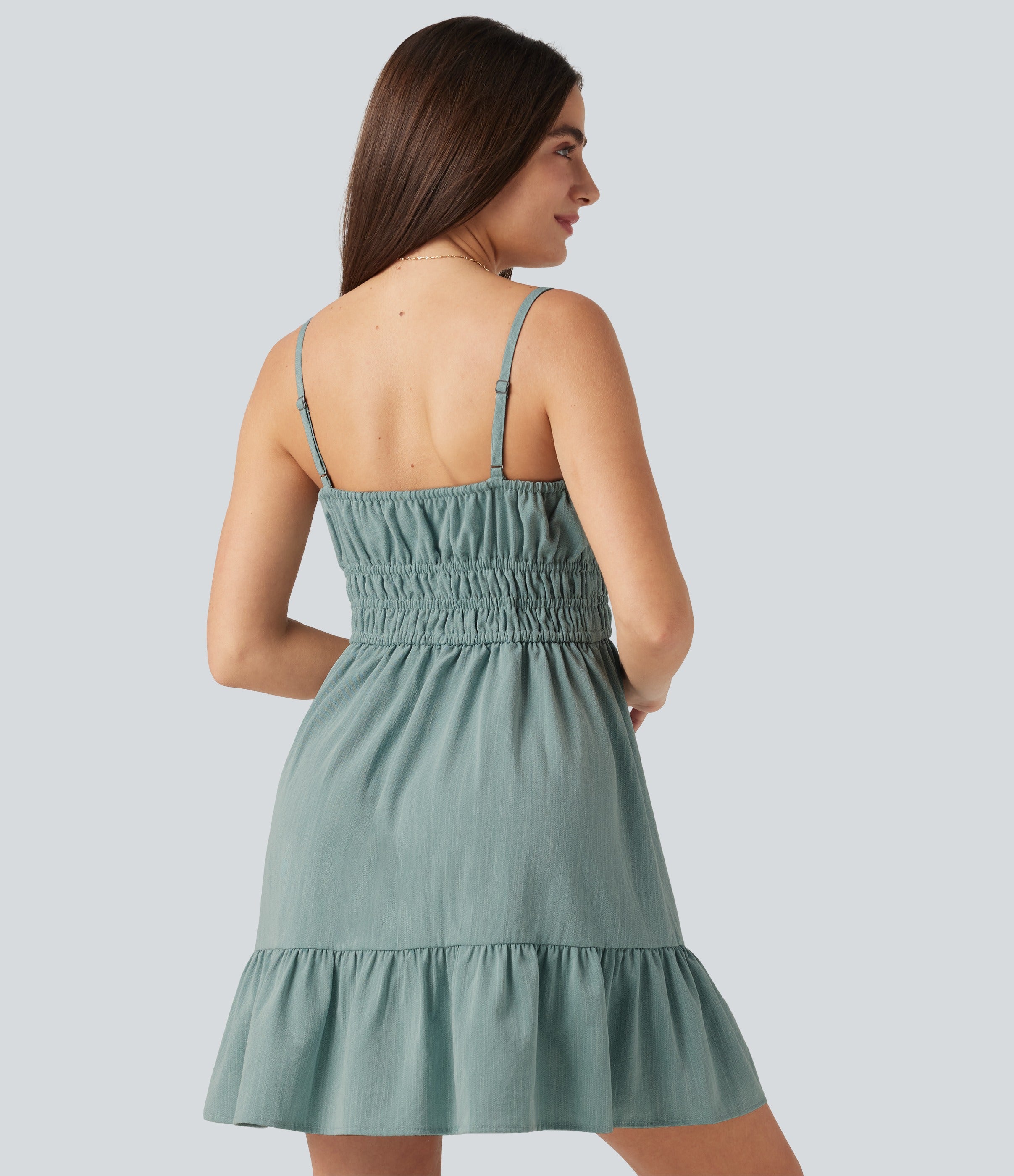 VESTIDO INFORMAL EFECTO LINO